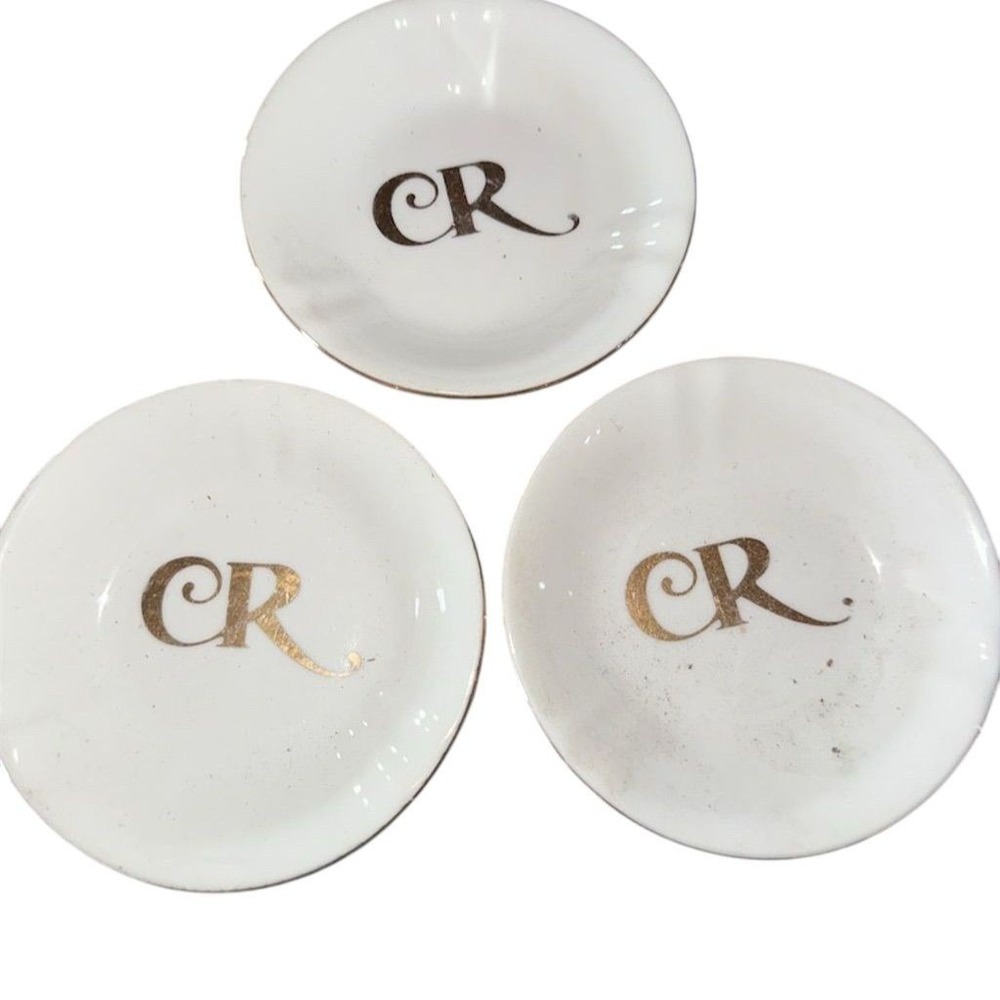 Carnelian Room ashtrays San Francisco vintage set of 3 collectors items‎ ceramic